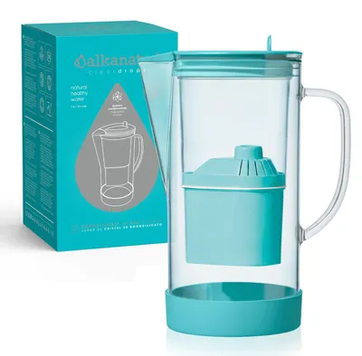 Wasserfilterkanne 1,4 l, ClearDrops, entfernt Chlor & Metalle