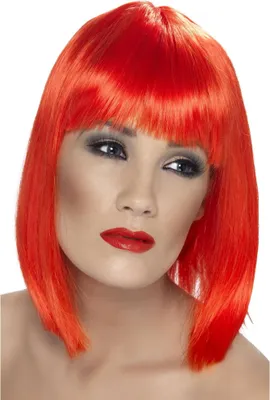 Image de Smiffys - Perruque SM3015 (taille unique) (Rouge fluo)