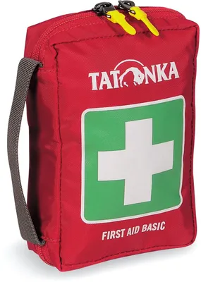 Produktbild von Tatonka First Aid Basic - Erste Hilfe Set mit Inhalt - U. a. mit Rettungsdecke, Checkliste und Spickzettel für die Erstversorgung - Für Outdoor