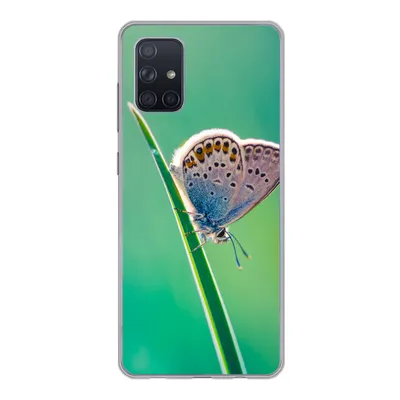 Produktbild von MuchoWow® Handyhülle Schutzhülle Hülle für Samsung Galaxy A51 Schmetterling - Gras - Licht Silikon Softcase Handy Hülle - Schutzabdeckung
