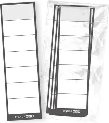 Produktbild von itenga 50x Ordnerschild Rückenschild beidseitig beschriftbar 5,5x19cm 250g/m²