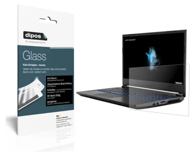 Produktbild von 1x Schutzfolie für Medion Erazer P15609 matt - Anti-Shock 9H Folie dipos Glass Kunststoffglas