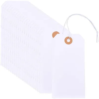 Obrázek produktu pro Bílý papír na psaní – 100 kusů na šňůrce – 6 x 12 cm
