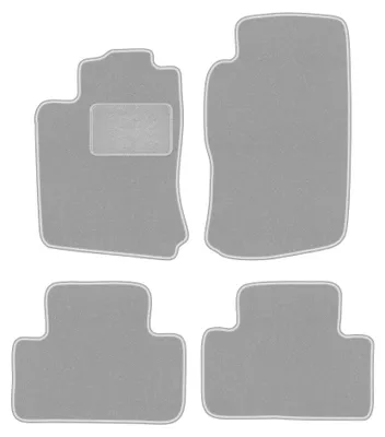 Zdjęcie produktu dla Dywaniki samochodowe welurowe OSLO do: Opel Vectra B (1996-2001, hatchback, sedan, kombi, liftback) popielate z wzmocnieniem kierowcy, z mocowaniami