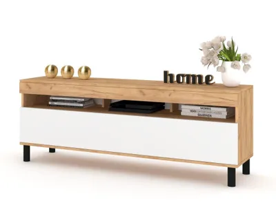 Produktbild von TV-Lowboard Fernsehschrank PLAY STEHEND Craft Eiche/Weiß Matt 120cm