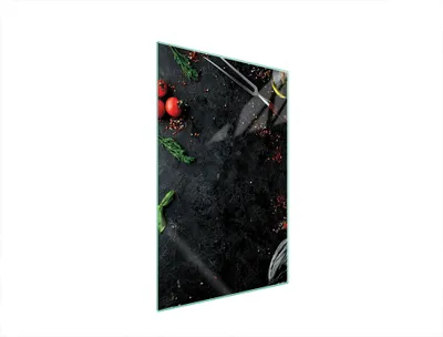 Produktbild von Herdabdeckplatte 35x52 Glaskeramikkochfeld Abdeckung Spritzschutz Glasplatte Deko Schneidebrett Schiefer Gewürze