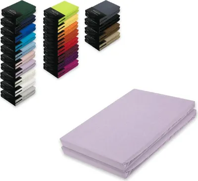 Produktbild von Jersey Spannbettlaken Doppelpack 90 - 100 x 200 cm Flieder