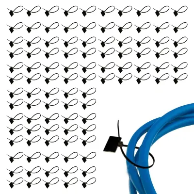 Image de Lot de 100 attaches de câble pour la gestion des câbles