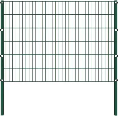 Produktbild von vidaXL Zaunelement mit Pfosten Eisen 694,5 x 120 cm Grün