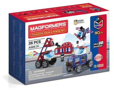 Image de Ensemble de construction magnétique - Magformers, véhicules d'intervention