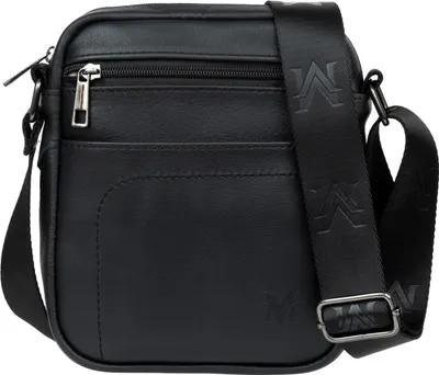 Immagine prodotto di Borsa a mano VerMari Forza in pelle di vacchetta – 5 tasche, tracolla, cerniera – Per tutti i giorni, il lavoro e gli incontri – Nero