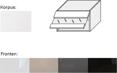 Immagine prodotto di Pensile (EST-WES/60/LAM) 60cm Inserto in vetro acrilico bianco perla opaco Colore frontale selezionabile