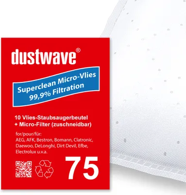 Produktbild von Dustwave® 10 Staubsaugerbeutel für Comfee CVCB 700BM -  hocheffizient mit Hygieneverschluss -   Germany