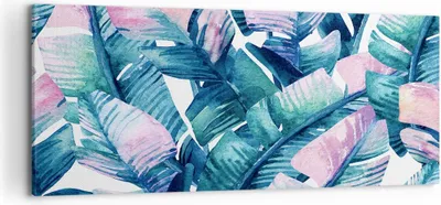 Produktbild von Bild auf Leinwand - Leinwandbild - Blatt Pflanze Blume - 120x50cm - Wand Bild - Wanddeko - Leinwanddruck - Bilder - Kunstdruck - Wanddekoration - Leinwand bilder - Wandkunst - AB120x50-3949
