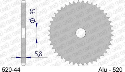 Produktbild von AFAM Kettenrad Alu Standard - 520