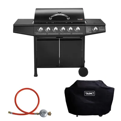 Produktbild von TAINO BASIC 6+1 Brenner Gasgrill Abdeckung Set Gasregler BBQ Zubehör Cover