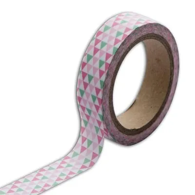 Obrázek produktu pro Maskovací páska – zelené a růžové trojúhelníky