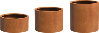 Produktbild von Adezz Circum mit Rollen Pflanzgefäß aus Corten-Stahl Pflanzkübel Blumentopf