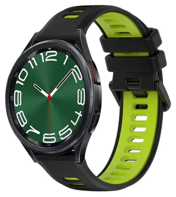 Image de Bracelet pour montre Samsung Galaxy Watch 6 Classic 47 mm - Noir/Vert