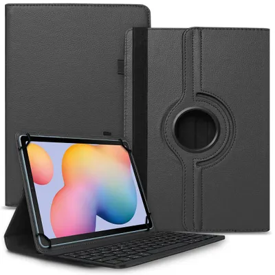 Produktbild von Tablet Tasche Tastatur für Samsung Galaxy Tab S11 S10 S9 FE Hülle Schutzhülle BluetoothFarbe Uni 360 Taschen:Schwarz