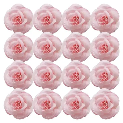 Produktbild von Kunstblumen - Kunstrosen Kopfbouquet - 50 Stück - 5 x 3,5 cm (leicht rosa)
