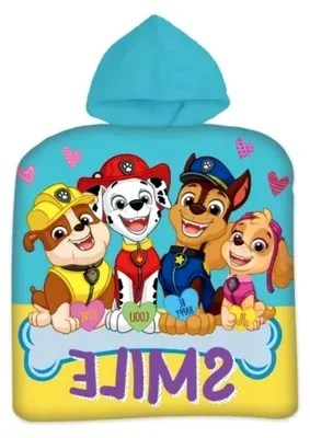 Produktbild von Paw Patrol Badeponcho mit Kapuze für Kinder