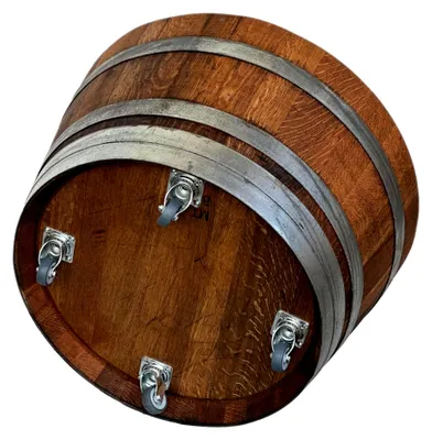 Produktbild von Holzfass als Pflanzkübel, Weinfass halbiert geölt (D70 cm) (mit Rollen)