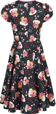 Produktbild von Hell Bunny X Glücksbärchis Mittellanges Kleid Damen TENDERHEART DRESS schwarz L