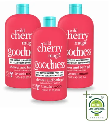 Produktbild von 3 x Treaclemoon Douchegel Wild Cherry Magic - 500 ml - Großpackung - 3 Stücke