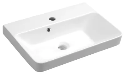 Produktbild von Einbauwaschbecken, Hänge-Waschtisch, Hängewaschbecken, 55x37 cm, weiß, Keramik