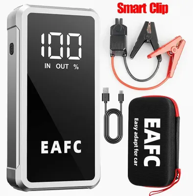 Produktbild von Auto-Starthilfe, Hochkapazitäts-Powerbank, Multi-Modus-LED-Taschenlampe, 4000A mit Tasche