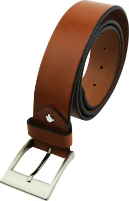 Produktbild von Herren Gürtel Schwarz mit verstellbarer Lochung und silberfarbener Metall-Schnalle