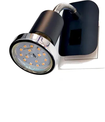 Produktbild von Steckerleuchte Anthrazit inkl. LED Leuchtmittel & ON/OFF Schalter