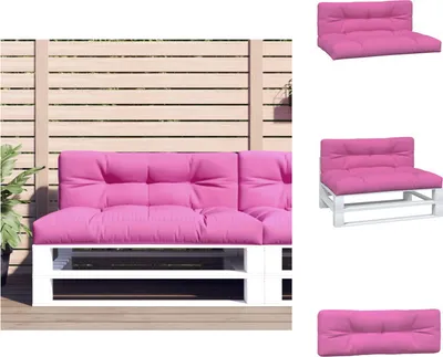 Immagine prodotto di vidaXL Cuscino per pallet 2 pz. Tessuto rosa - cuscino di seduta