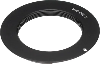 Produktbild von vhbw Adapterring kompatibel mit Canon EOS R, EOS RP - RF Bajonett zu Objektiven mit M42 Gewinde Schwarz