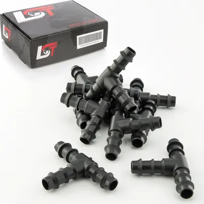 Produktbild von 10x Schlauchverbinder Winkel T-Stück 90° Bewässerungssystem Bewässerung 3x16 mm