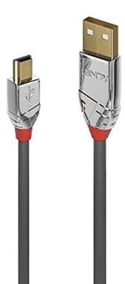 Produktbild von Lindy 36635, 7,5 m, USB A, Mini-USB B, USB 2.0, 0,48 Gbit/s, Grau