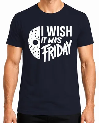 Obrázek produktu pro Freitag13 Grusel Halloween Herren T-Shirt, Navy, M