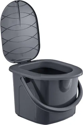 Productafbeelding van Mobiel Toilet - Kampeer Toilet - Buiten Leven - 100% Gerecycled Materiaal - 15.5 Liter - Eco Grijs
