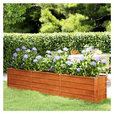 Produktbild von Hochbeet Rostig 240x40x45cm Cortenstahl für Garten und Balkon