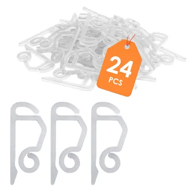 Produktbild von Dachrinnenhaken für Lichterketten - 24er Set - Kunststoff Dachrinnen Halterung