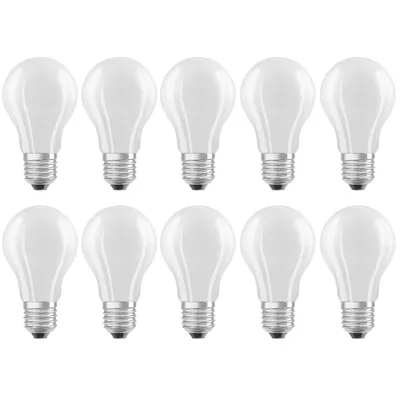 Produktbild von 10 x Osram LED Filament Leuchtmittel Birnenform Superstar 5W = 40W E27 matt warmweiß 2700K DIMMBAR