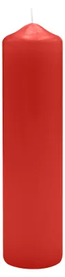 Produktbild von Spitzkopf Stumpen Kerzen Weihnachtsrot 20 x Ø 5 cm, 6 Stück