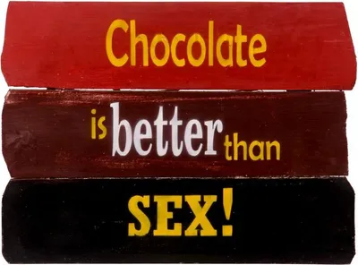 Produktbild von Wandbild Spruch - Schild 'Chocolate is better than sex'