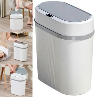 Produktbild von Mülleimer, 12L intelligenter Sensor Mülleimer, Wasserdichter Automatik Abfalleimer mit Infrarotsensor, Sensor Mülleimer, Automatik Mülleimer