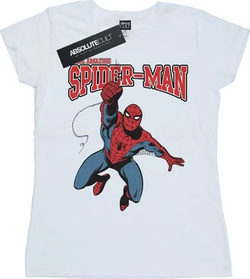 Produktbild von Spider-Man - "Leap" T-Shirt für Damen BI410 (XXL) (Weiß)