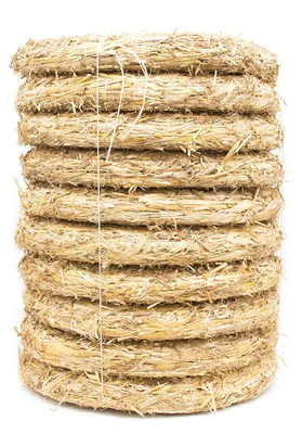 Produktbild von 10x DekoPrinz Natur Strohkranz Ø 25cm / 4cm Strohrömer Rohling Adventskranz Türkranz Kranz Strohring