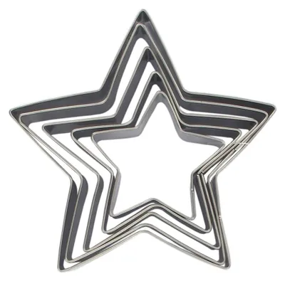 Image de Lot de 5 emporte-pièces de Noël en forme d'étoile Zenker Emporte-pièces