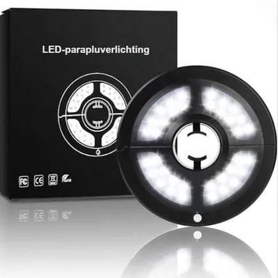 Produktbild von Sonnenschirmbeleuchtung – Außenbeleuchtung – Partyzeltbeleuchtung – Sonnenschirmlampe – Geeignet für den Außenbereich