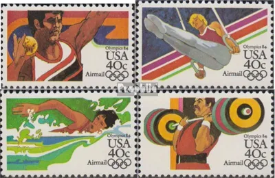 Produktbild von Briefmarken USA 1983 Mi 1622F-1625F (kompl.Ausg.) Linienzähnung postfrisch Olympische Sommerspiele 84